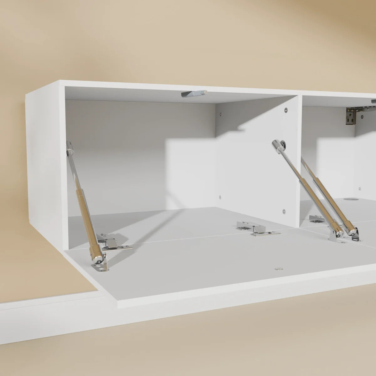 Mora TV Bord Møbel | Væghængt / Fritstående | 200 cm Hvid