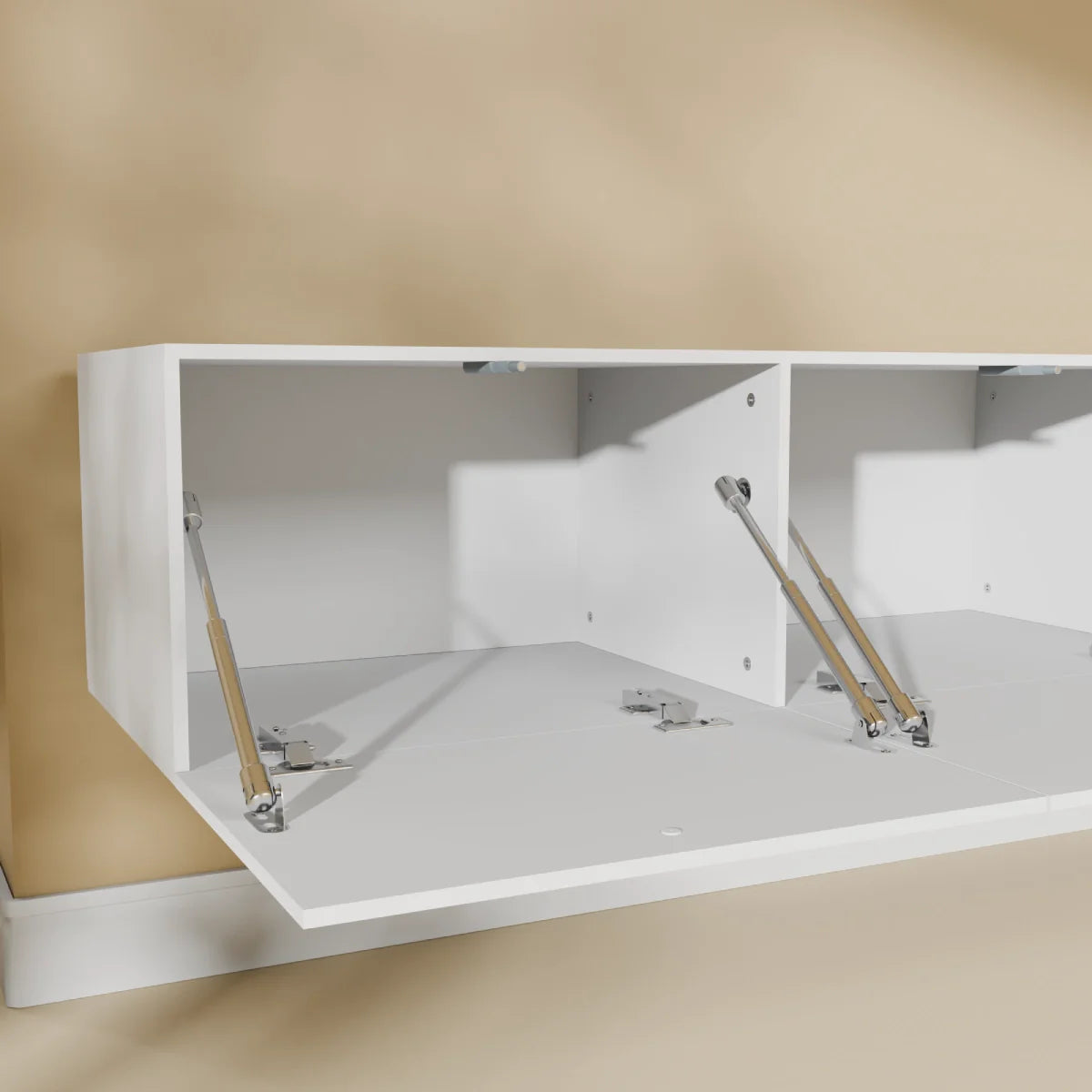 Mora TV Bord Møbel | Væghængt / Fritstående | 300 cm Hvid