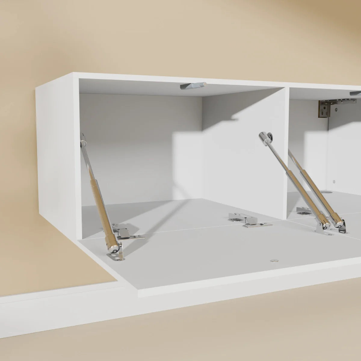 Mora TV Bord Møbel | Væghængt / Fritstående | 180 cm Hvid