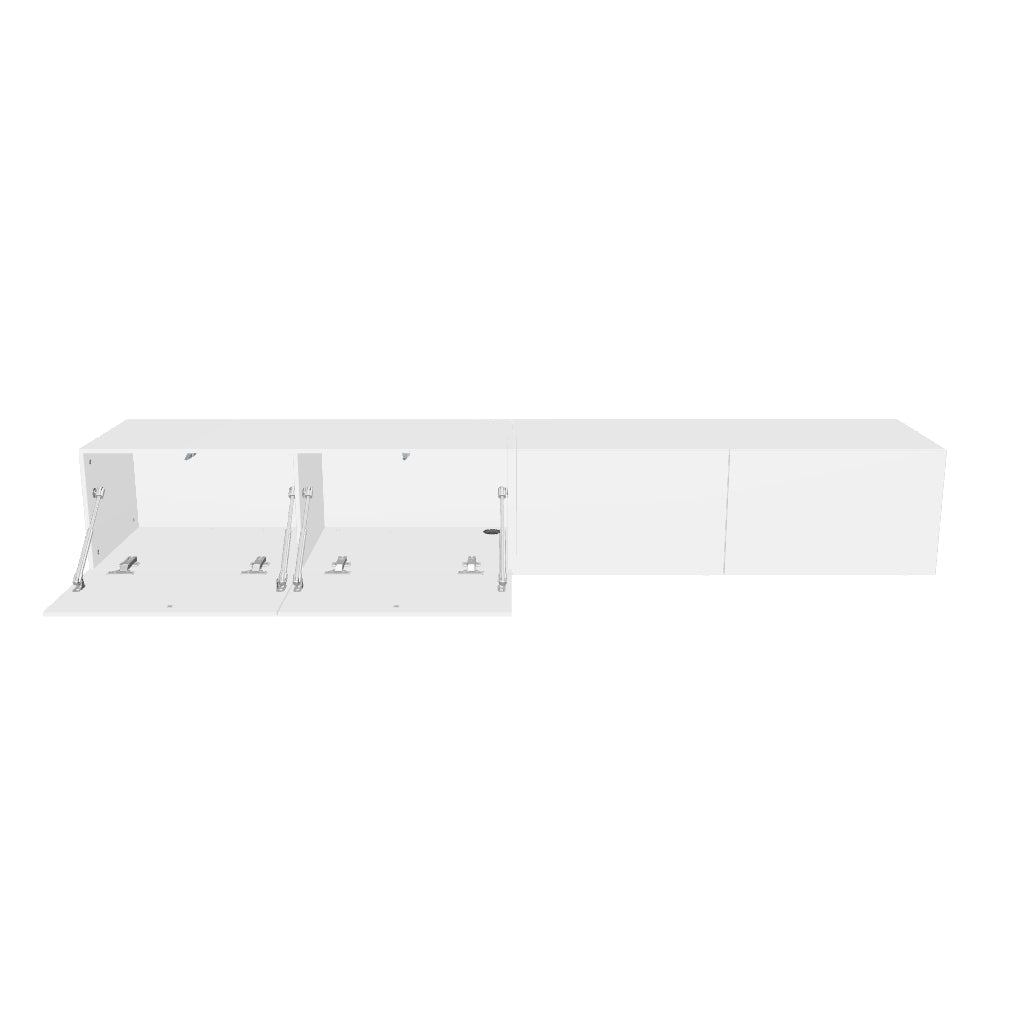 Mora TV Bord Møbel | Væghængt / Fritstående | 200 cm Hvid
