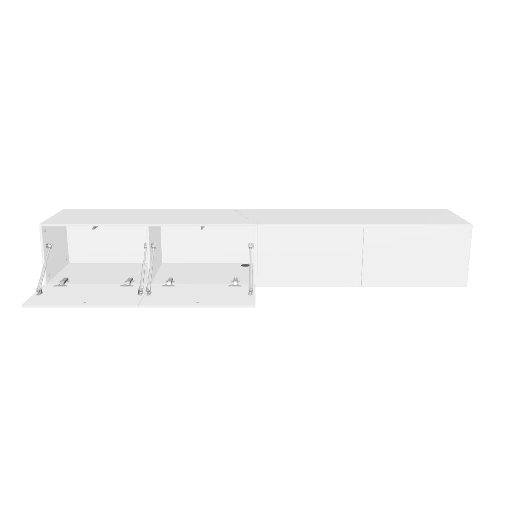 Mora TV Bord Møbel | Væghængt / Fritstående | 200 cm Hvid