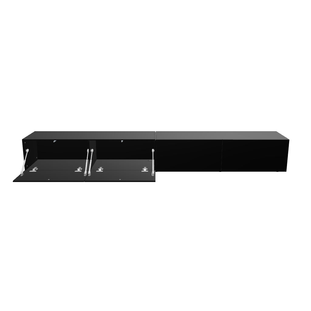 Mora TV Bord Møbel | Væghængt / Fritstående | 240 cm Sort