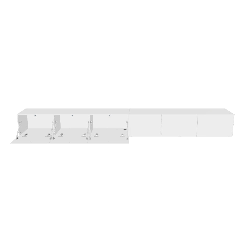 Mora TV Bord Møbel | Væghængt / Fritstående | 280 cm Hvid
