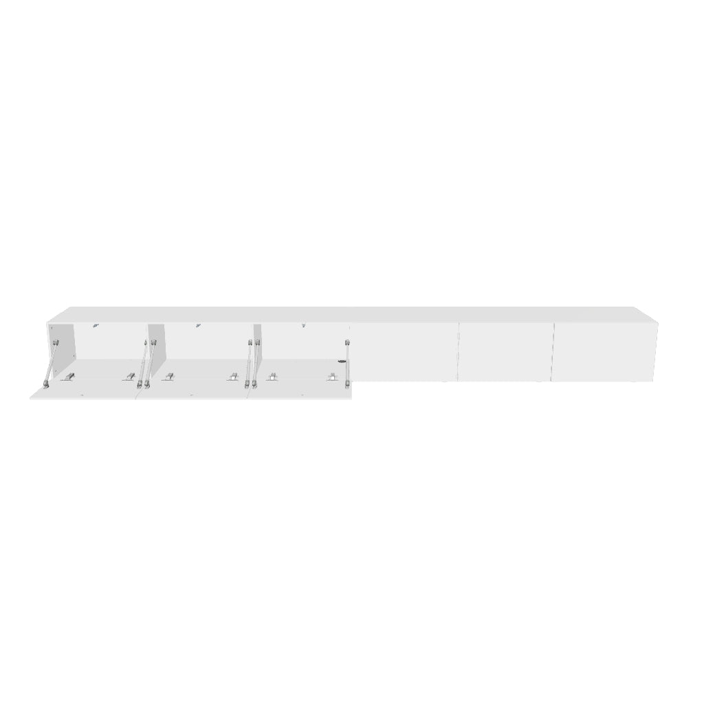 Mora TV Bord Møbel | Væghængt / Fritstående | 300 cm Hvid