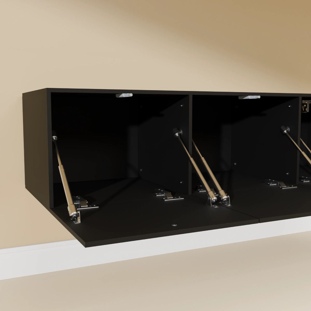 Mora TV Bord Møbel | Væghængt / Fritstående | 120 cm Sort